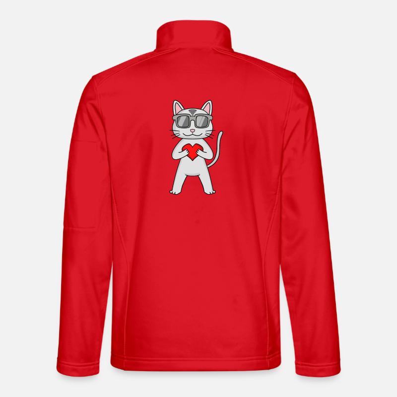 Devon Rex avec lunettes de soleil et cœur Veste en tissu softshell Unisexe