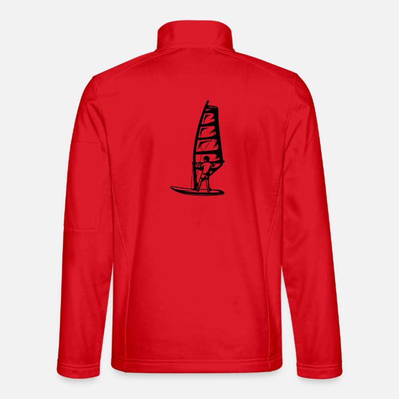 Windsurfing Kid - Unisex Softshell Jacket - red