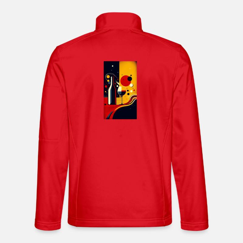 Wine 2 1 - Unisex Softshell Jacket - red