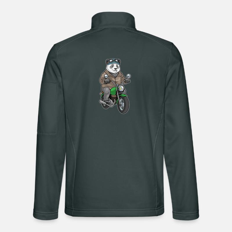 Panda Motorrad Unisex Softshelljacke
