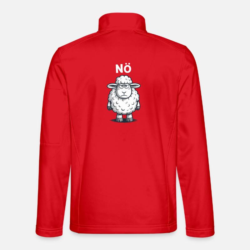 Basse-Autriche – Grumpy Sheep Humour Design - Veste en tissu softshell Unisexe - rouge