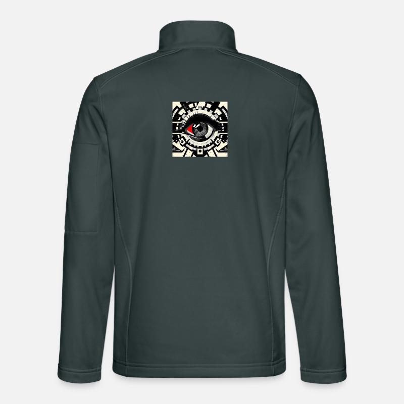 Œil de machine dans le kaléidoscope géométrique Veste en tissu softshell Unisexe