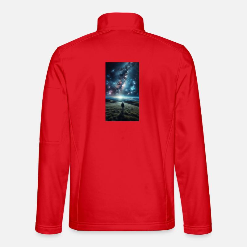 Kosmische Grenze - Unisex Softshelljacke - Rot