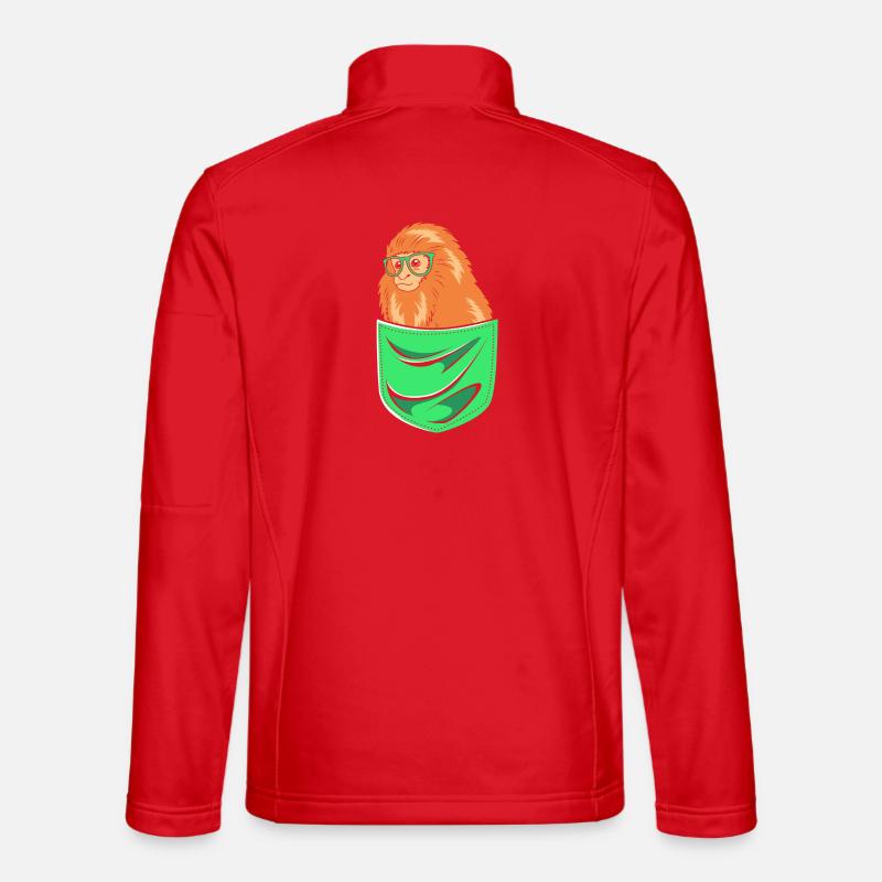 Singe Tamarin - Veste en tissu softshell Unisexe - rouge