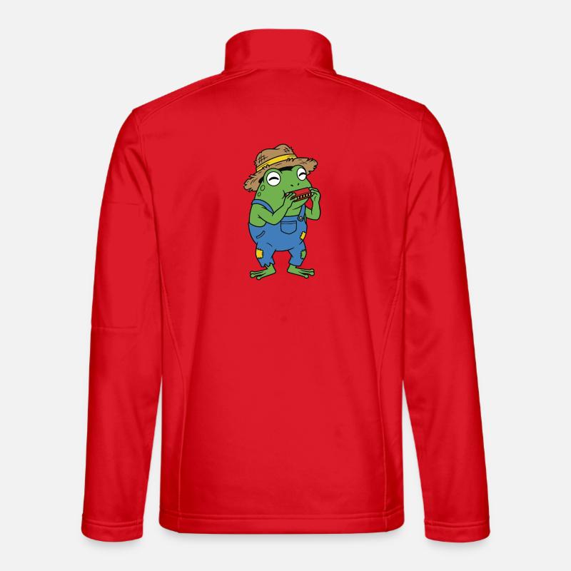 grenouille avec harmonica Veste en tissu softshell Unisexe