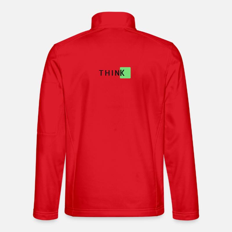 ThinkK Green Block Typo - Unisex Softshell Jacket - red