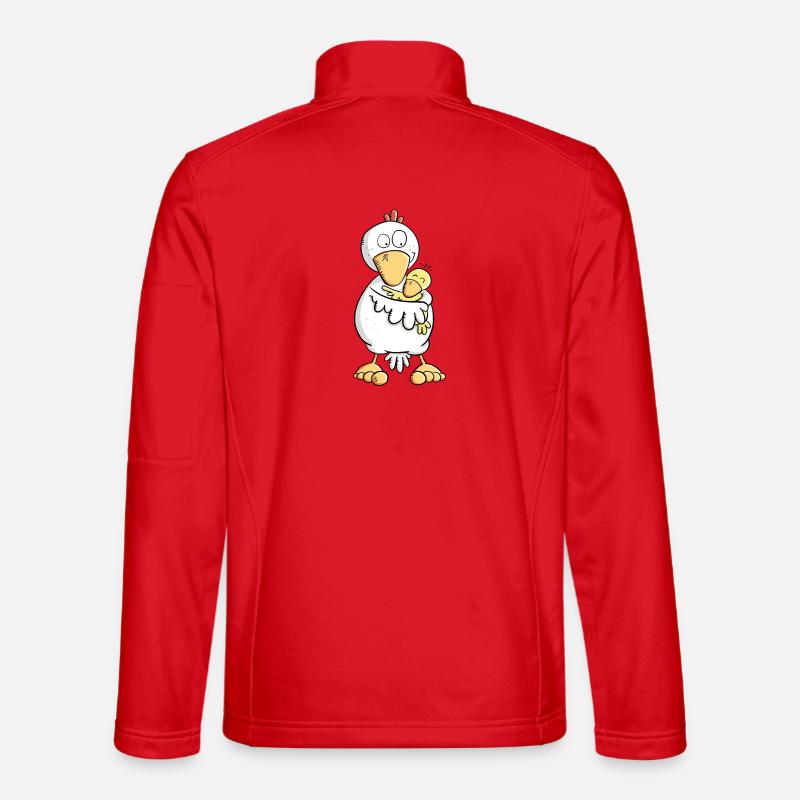 Huhn Mama mit Küken Baby I Muttertagsgeschenk Unisex Softshelljacke
