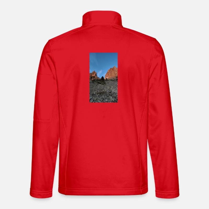Sunset Col des Aiguilles - Unisex Softshell Jacket - red