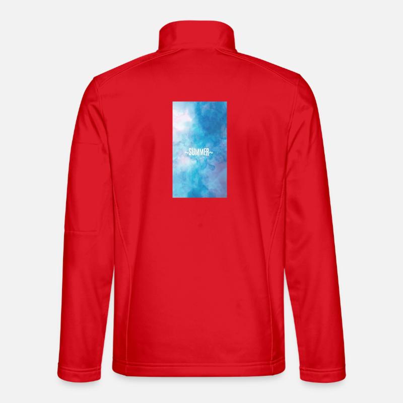 Abstract Aquatic Summer Design~Summer~ - Unisex Softshell Jacket - red