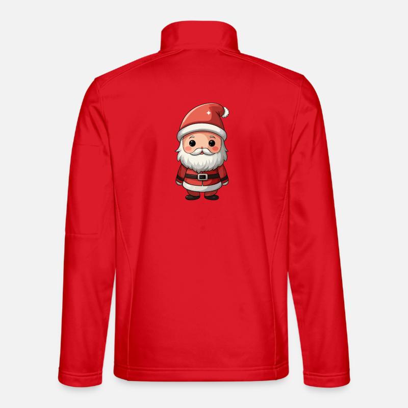 Chibi Santa Cheer Illustration - Unisex Softshelljacke - Rot