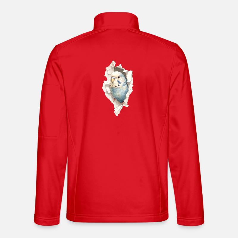 Wellensittich - Unisex Softshelljacke - Rot