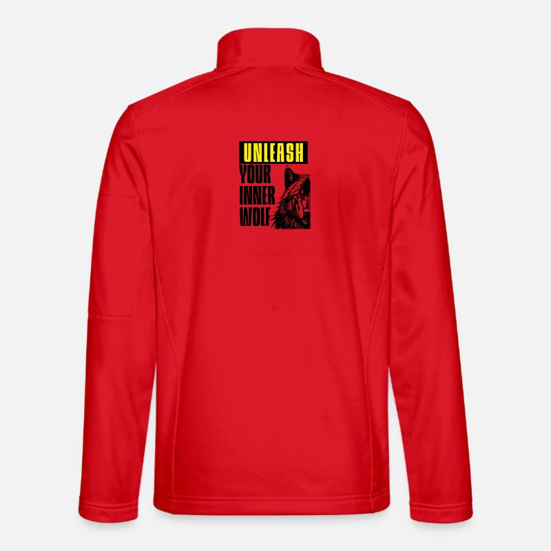 Unleash the wolf - Unisex Softshell Jacket - red