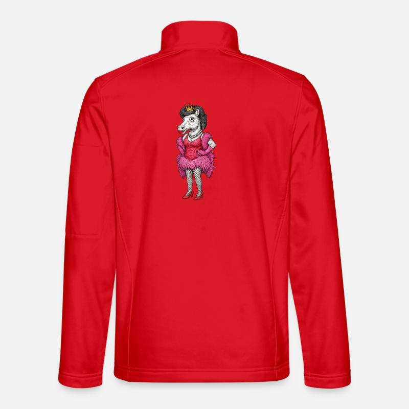 Regal Mare Diva in Pink Feathers Unisex Softshell Jacket