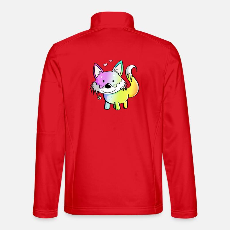 Fuchs Regenbogen - Füchse - Rotfuchs - Raubtier Unisex Softshelljacke
