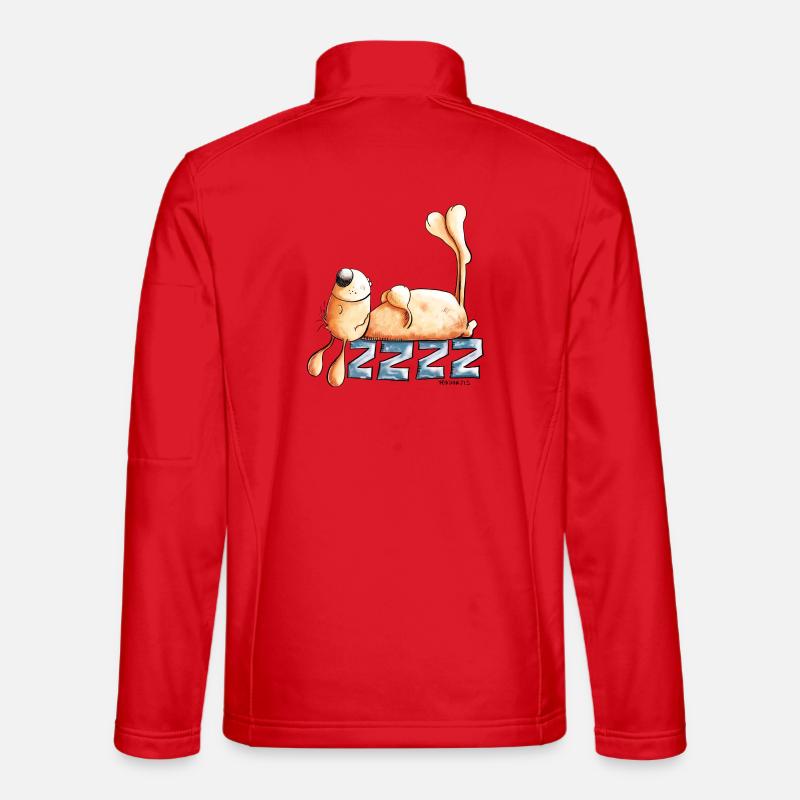 Sleeping Rabbit I Rabbit Rabbit - Unisex Softshell Jacket - red