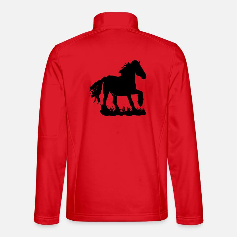 Friese im Galopp - Unisex Softshelljacke - Rot