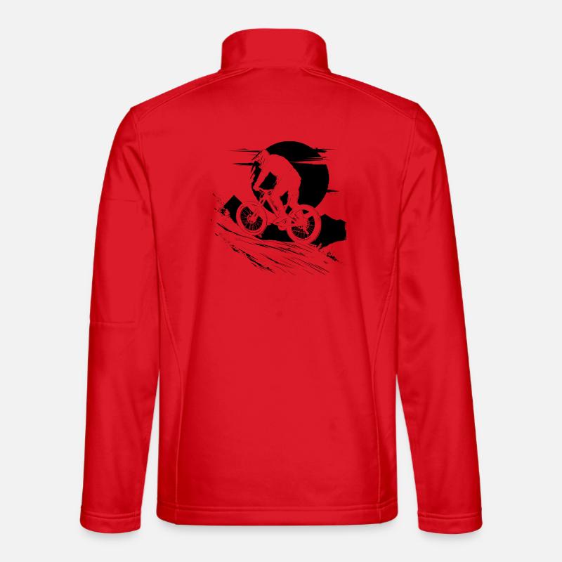 Cyclist Illustration Unisex Softshell Jacket