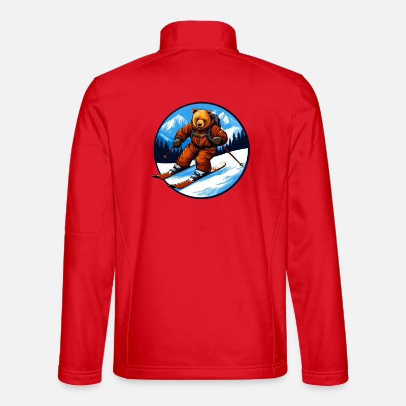Ski Bears - Unisex Softshell Jacket - red