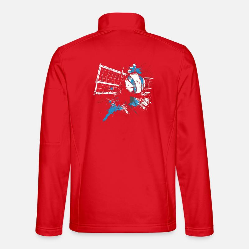 Volleyball Zeichnung - Unisex Softshelljacke - Rot