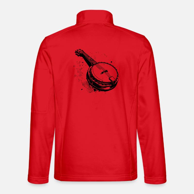 Banjo Drawing Unisex Softshell Jacket