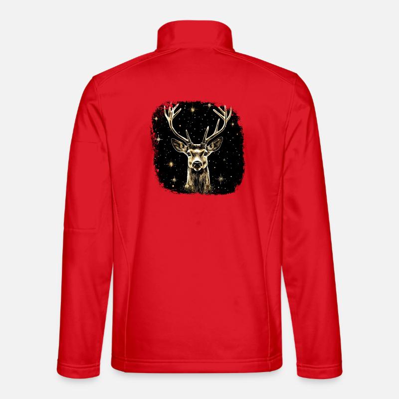Beautiful deer - Unisex Softshell Jacket - red