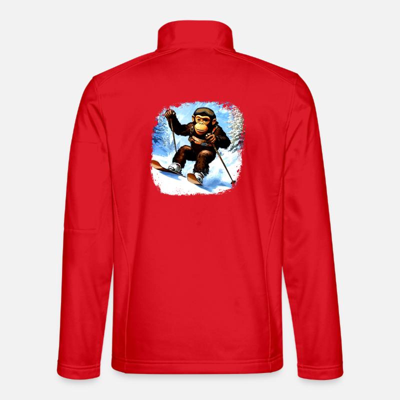 Affen Ski - Unisex Softshelljacke - Rot