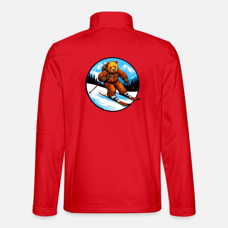 Ski Bär - Unisex Softshelljacke - Rot