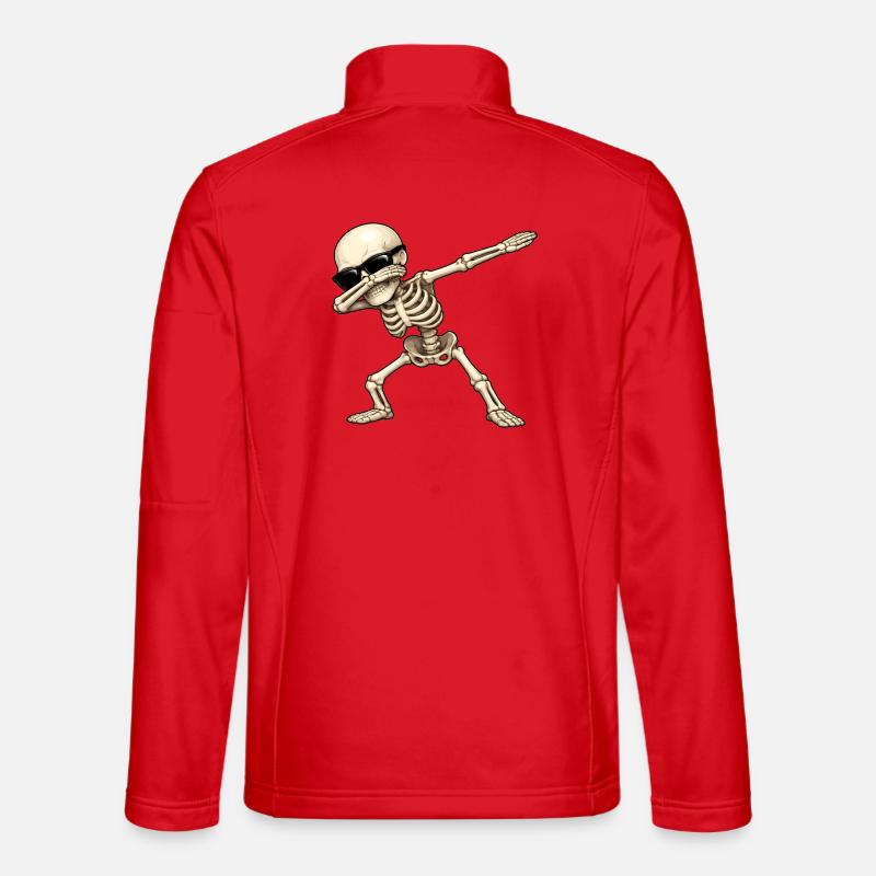 Dabbing Skeleton - Unisex Softshell Jacket - red
