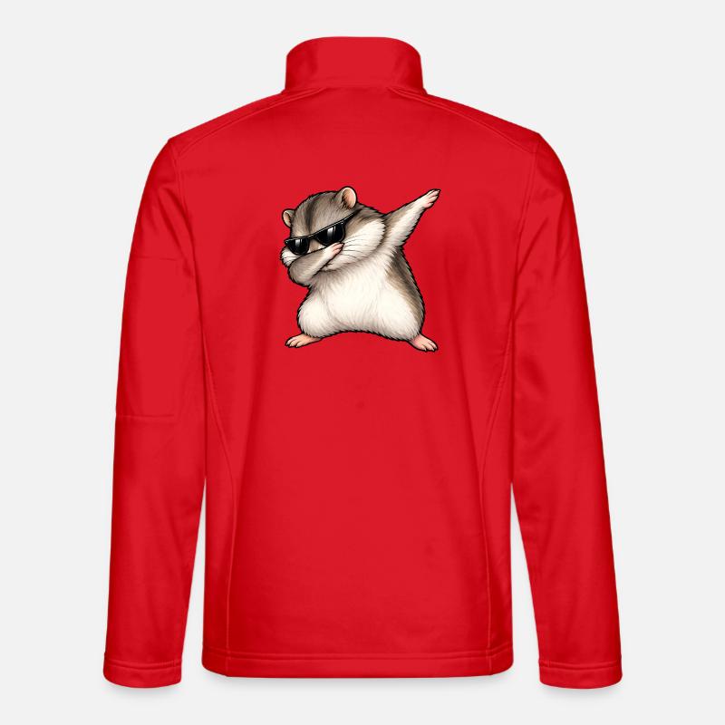 Dabbing Dschungarischer Zwerghamster - Unisex Softshelljacke - Rot