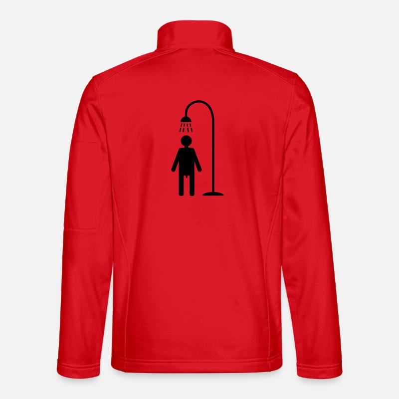 duschen hygiene lebensstil - Unisex Softshelljacke - Rot