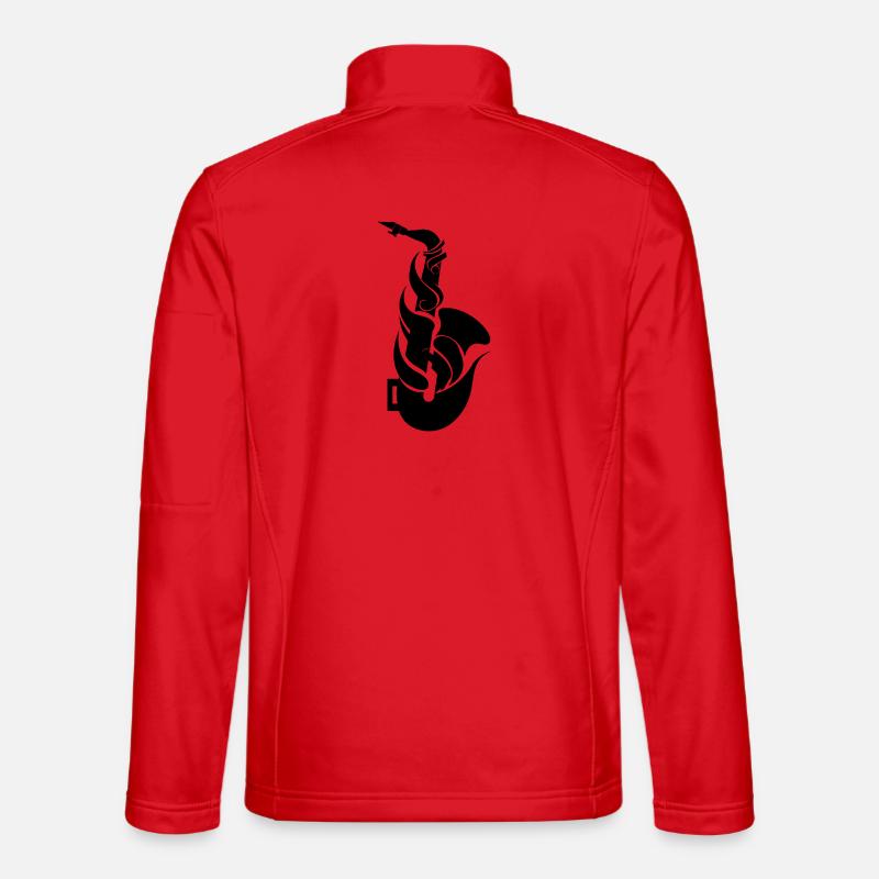 Cartoon Saxophon - Unisex Softshelljacke - Rot