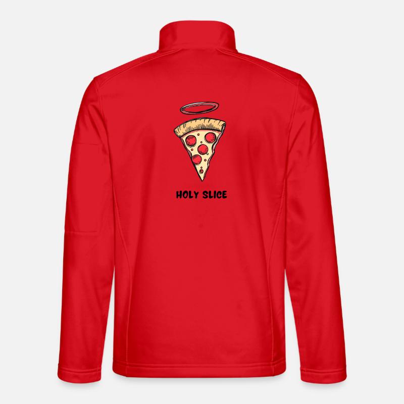 Holy Slice – Retro Comic Pizza - Unisex Softshell Jacket - red