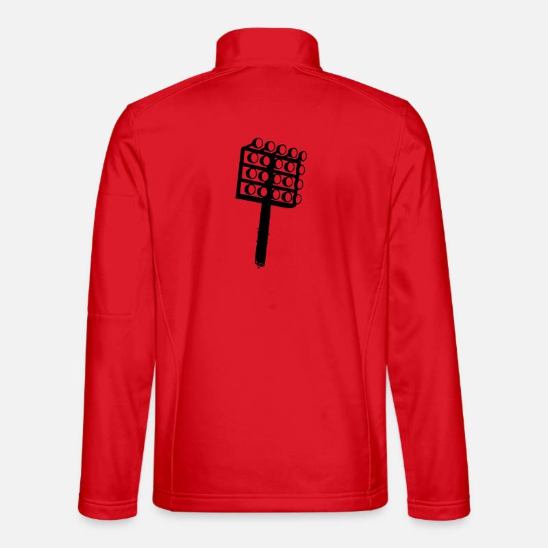 Stadion Flutlicht Fußball Icon - Unisex Softshelljacke - Rot