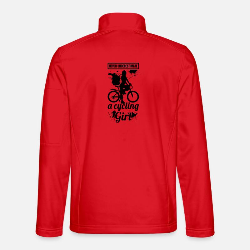 Radfahrer Mädchen - Unisex Softshelljacke - Rot