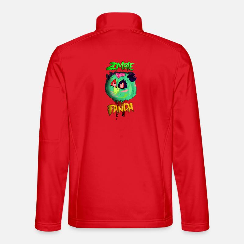 Zombie Panda - Unisex Softshell Jacket - red