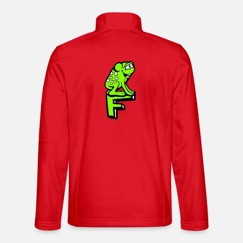 Letter F Frog Toad Name ABC Learning School Unisex Softshell Jacket