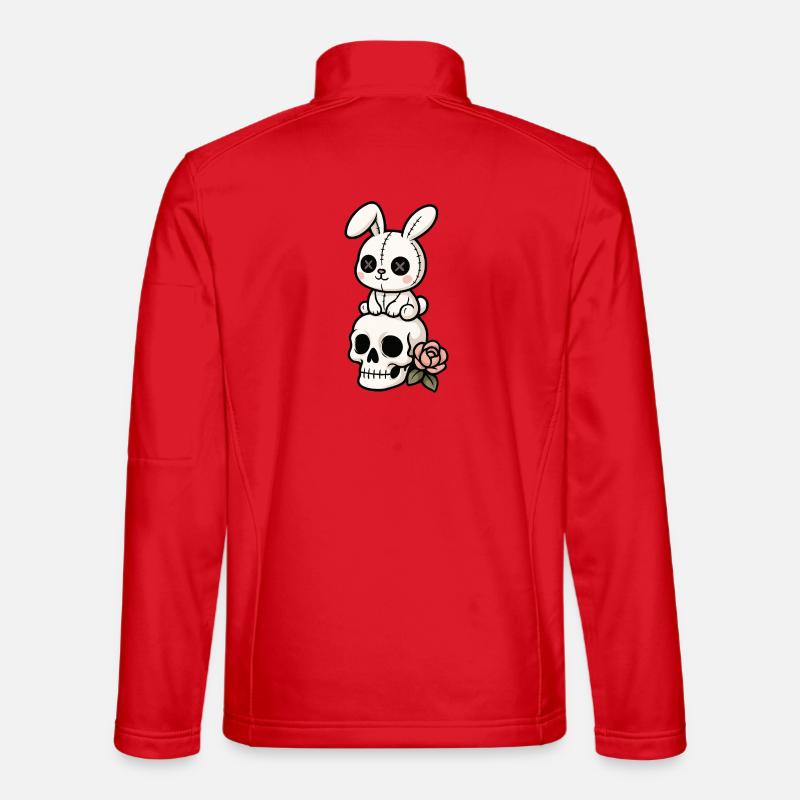 Goth Bunny Horreur Rabbit Gothique Effrayant Effrayant Veste en tissu softshell Unisexe