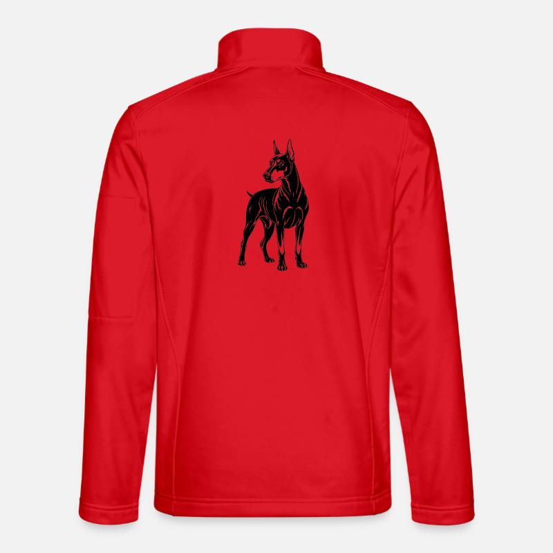 Doberman - Unisex Softshell Jacket - red