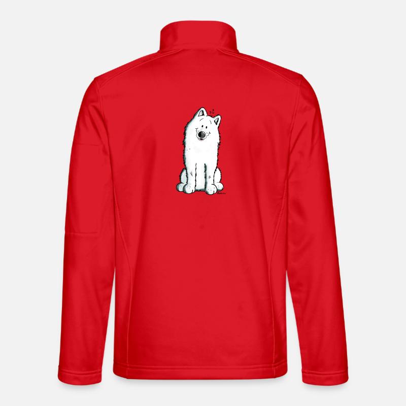 Cute Samoyed - Unisex Softshell Jacket - red