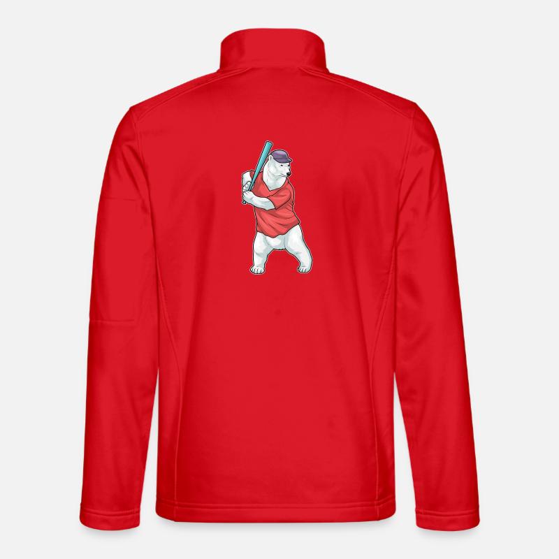 Eisbär Baseball Baseballschläger - Unisex Softshelljacke - Rot