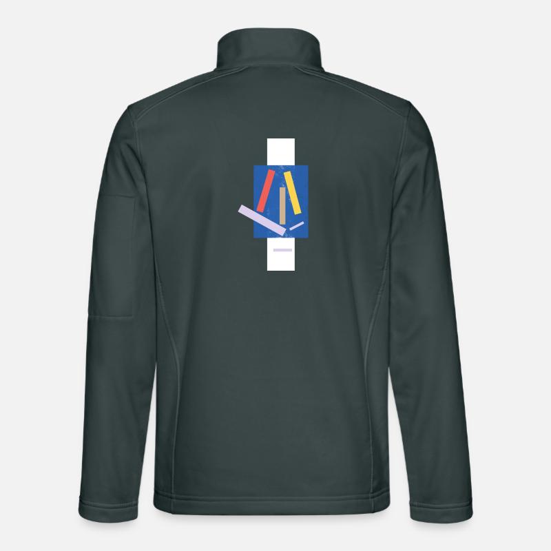 Abstrakte Farbblöcke Kunst Druckdesign Unisex Softshelljacke