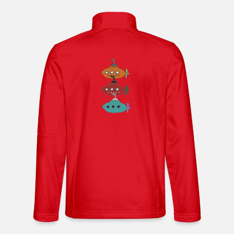 Fantasievoller Unterwasser-boote - Unisex Softshelljacke - Rot