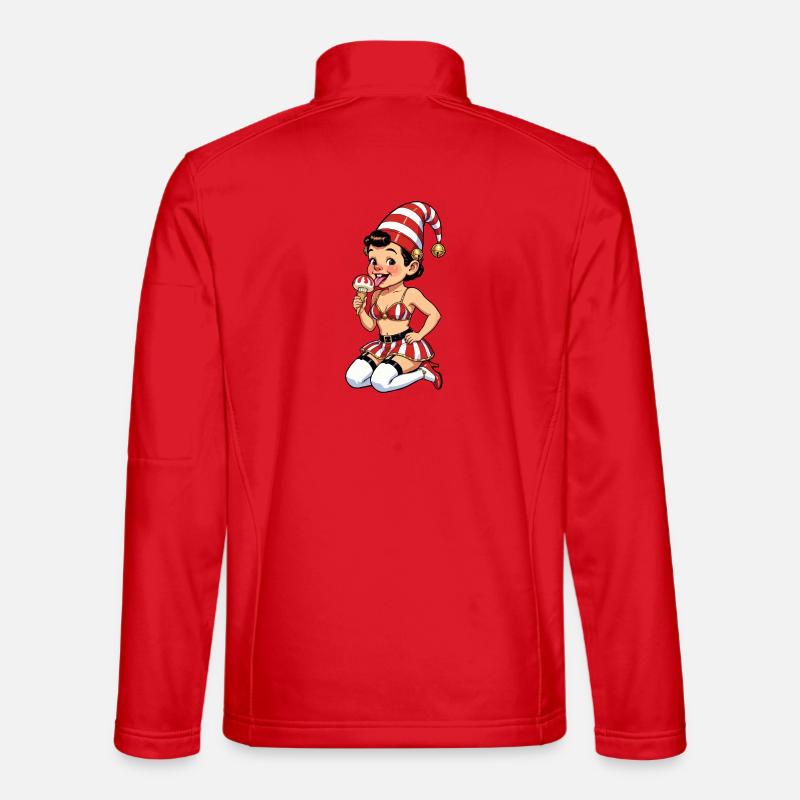 Leprechaun-Mädchen mit Eistüte - Unisex Softshelljacke - Rot