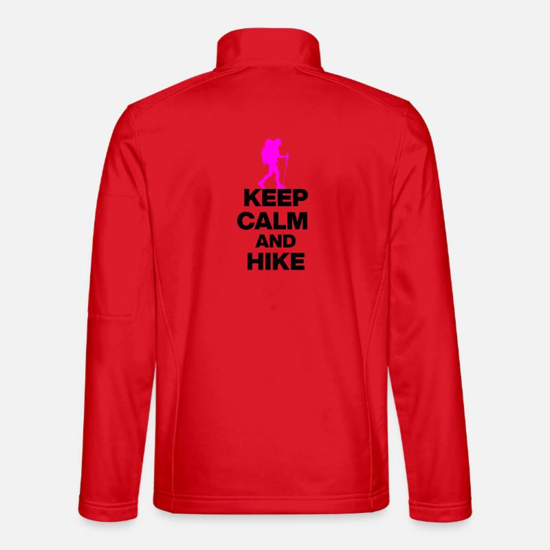 KEEP CALM AND HIKE ON, WANDERLUST, GESCHENK 🚶 Unisex Softshelljacke