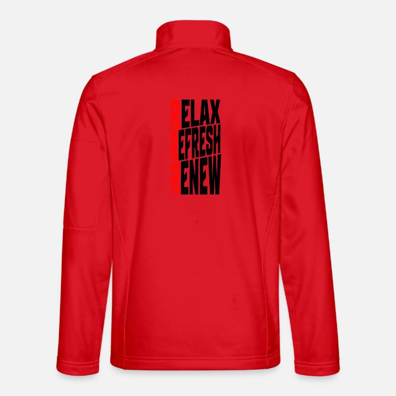 RELAX REFRESH RENEW - Unisex Softshell Jacket - red