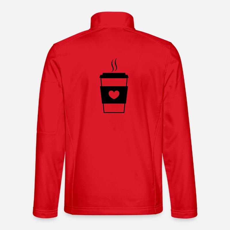 Coffee cup - Unisex Softshell Jacket - red