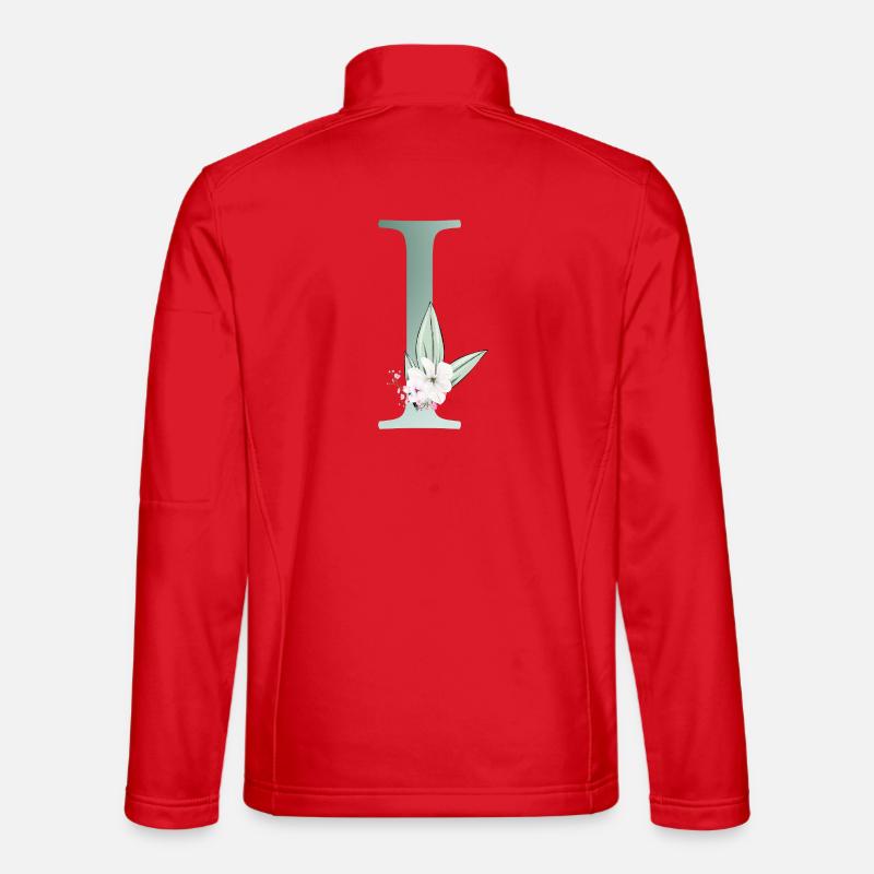 I Monogram, Floral, Personalizable Unisex Softshell Jacket