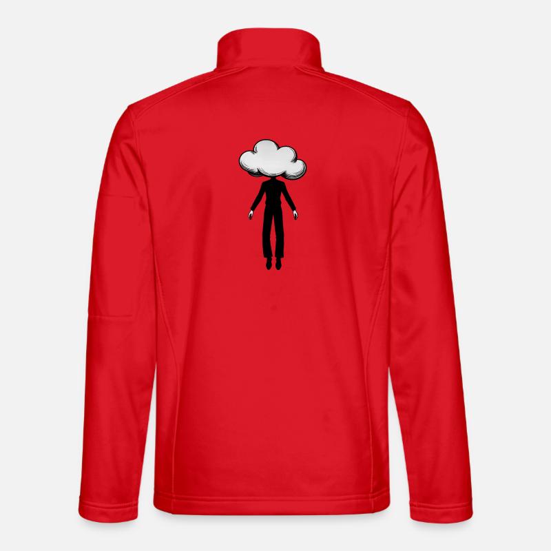 DAYDREAME - black & white - Unisex Softshell Jacket - red