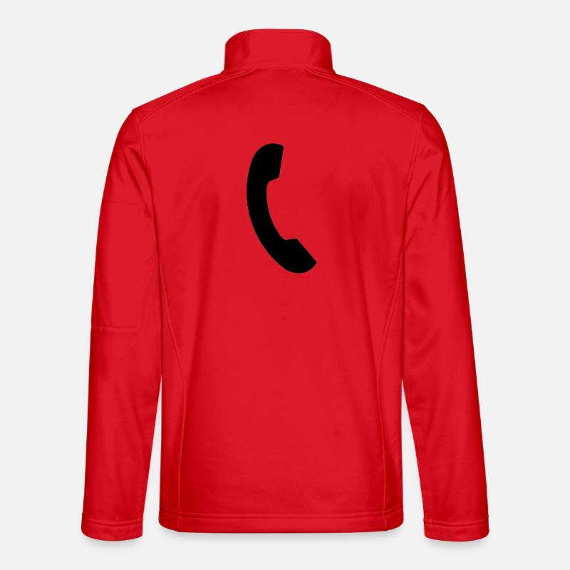 Kabeltelefon - Unisex Softshelljacke - Rot