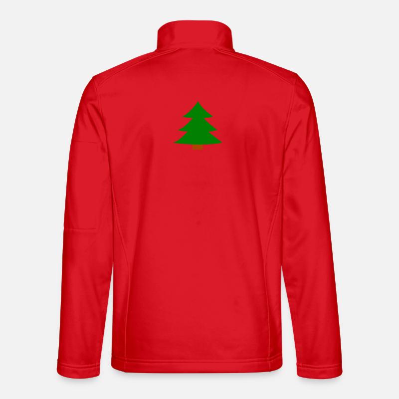 Christmas Tree Silhouette - Unisex Softshell Jacket - red